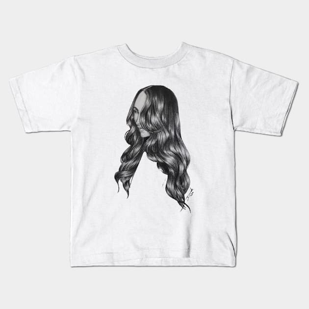 Hair Kids T-Shirt by DaniMej